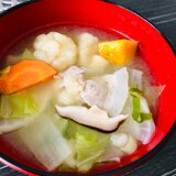 冷蔵庫の野菜で☆具沢山すいとん汁